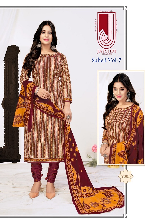 Jayshri Saheli 7 Pure Cotton Dress Material Collection 